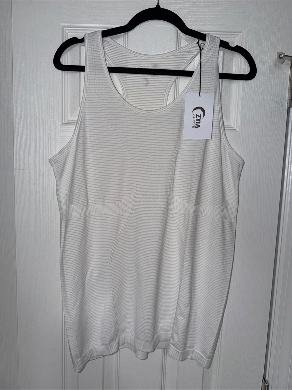 ZYIA White Cooper Charged Tank Top